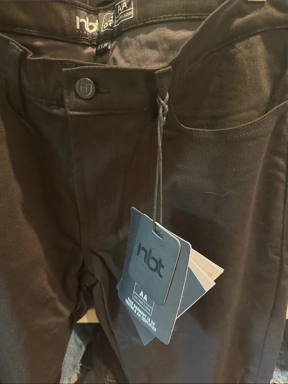 Men's Straight Black motorbike riding Jeans